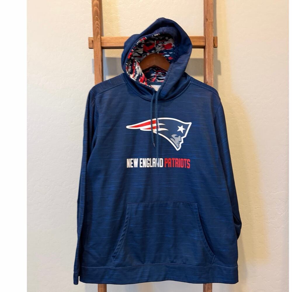 New England Patriots NFL Hoodie XXL Blue Pullover Sweatshirt Football Fan Gear